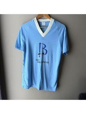 Vintage 70s 80s Ski Broadmoor Colorado Ringer Tee